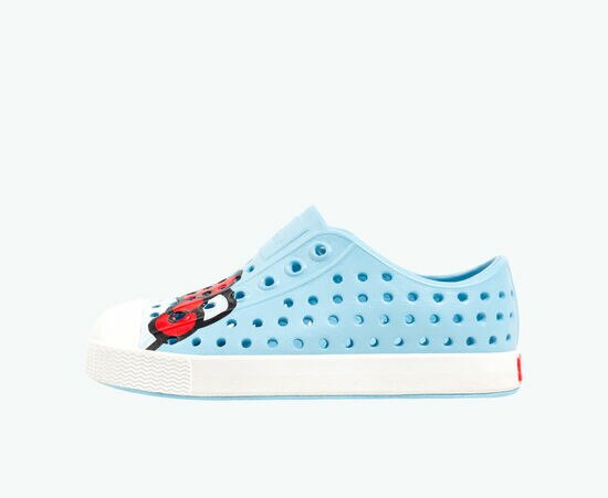 Native Kids Jefferson PRINT Sandals Shoes - Hello Kitty / Sky Blue / Shell White