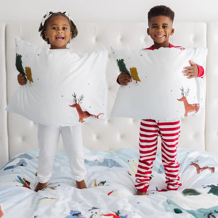 Rookie Humans Kids Bedding Set Holiday Themed: Snowy Days