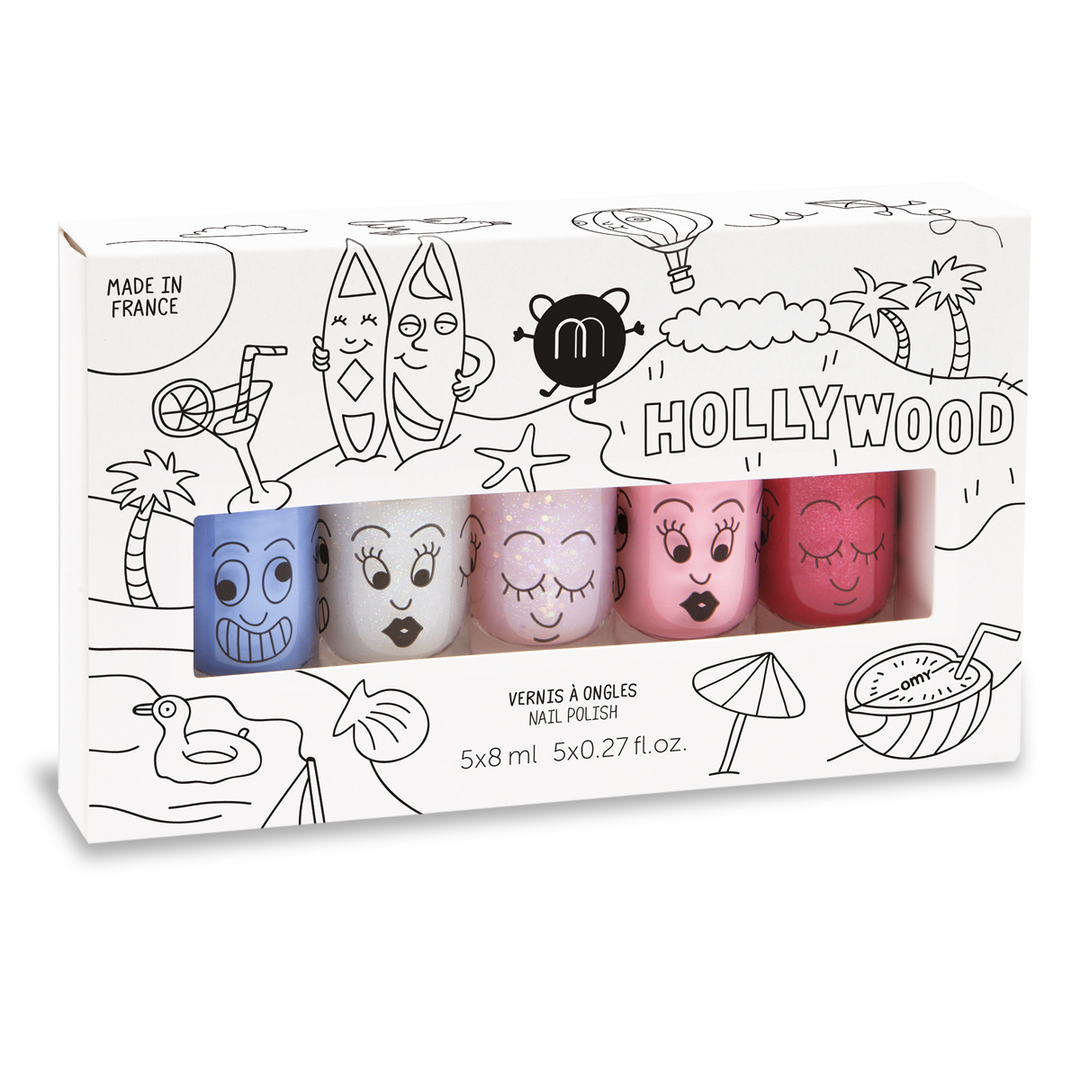 Nailmatic Kids Water-Based Nail Polish Set of 5 - Hollywood