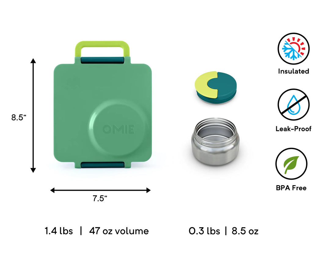 >OmieBox Lunch Box (Green Meadow)