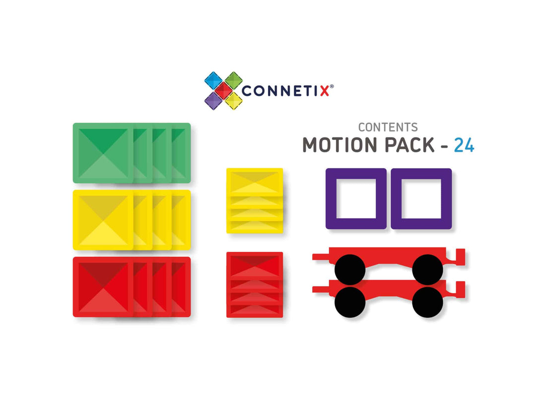 CONNETIX Rainbow Tiles - 24 Piece Motion Pack