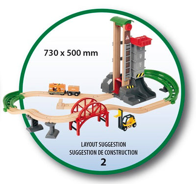 >BRIO 33887 Lift & Load Warehouse Set 3+
