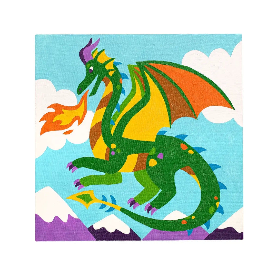 OOLY Colorific Canvas Paint by Number Kit - Fantastic Dragon