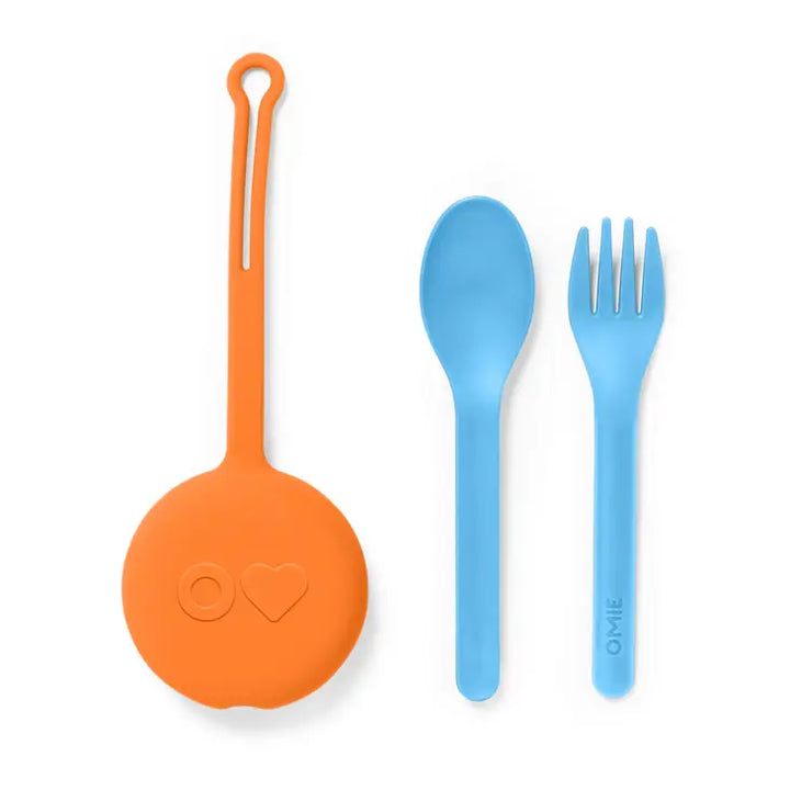 OmieBox Lunch Box Fork, Spoon + Pod Set [5-color]