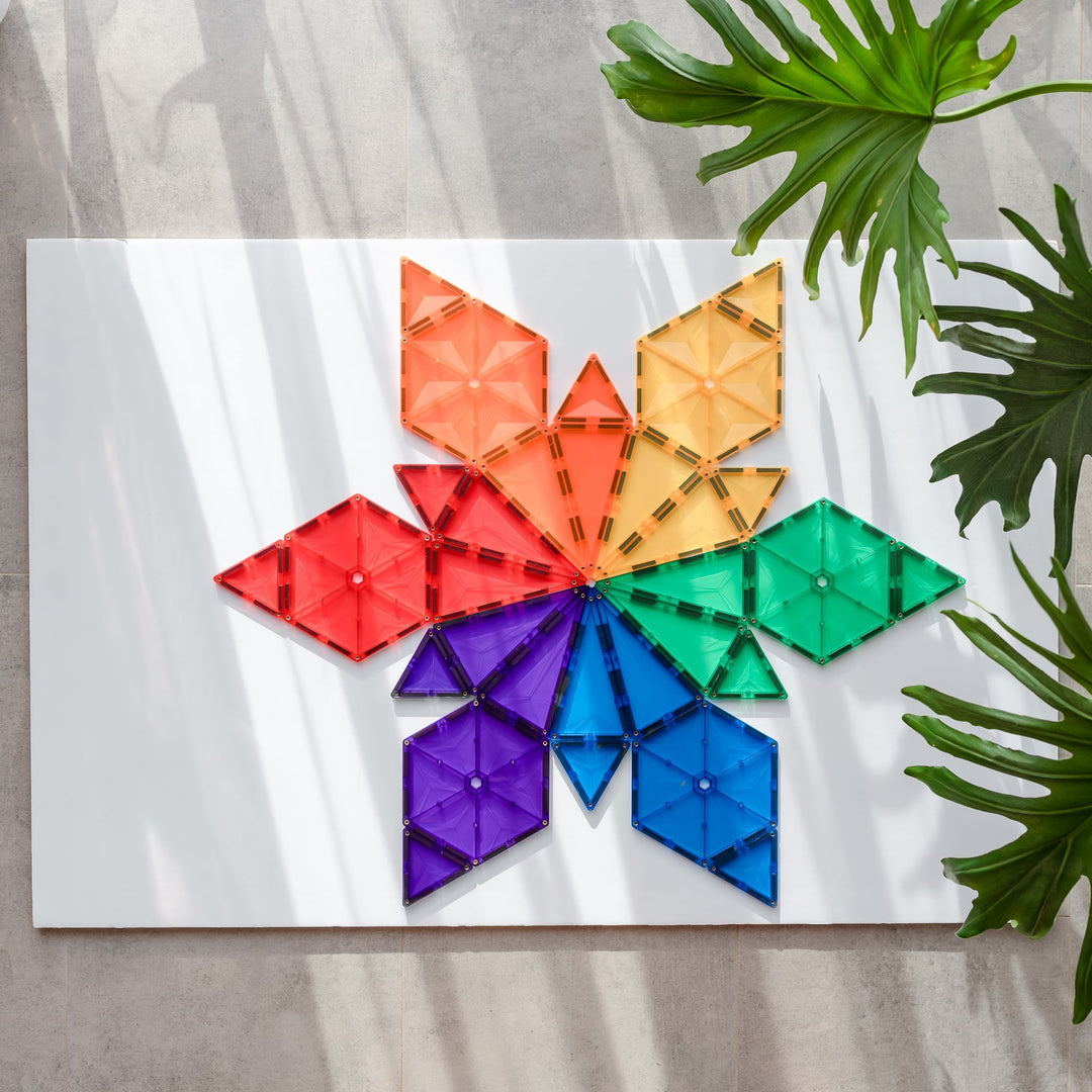 >CONNETIX Rainbow Tiles - 30 Pieces Geometry Pack