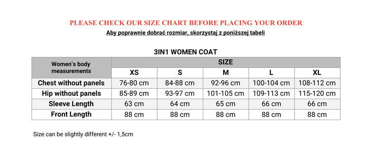 >Fluff Women 3in1 Coat - Black Coffee