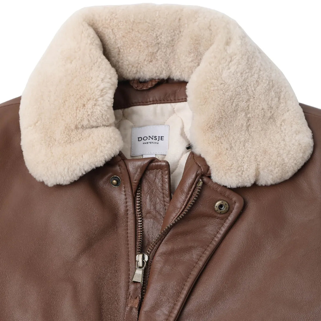 Donsje Kids Yuki Leather Jacket - Bear