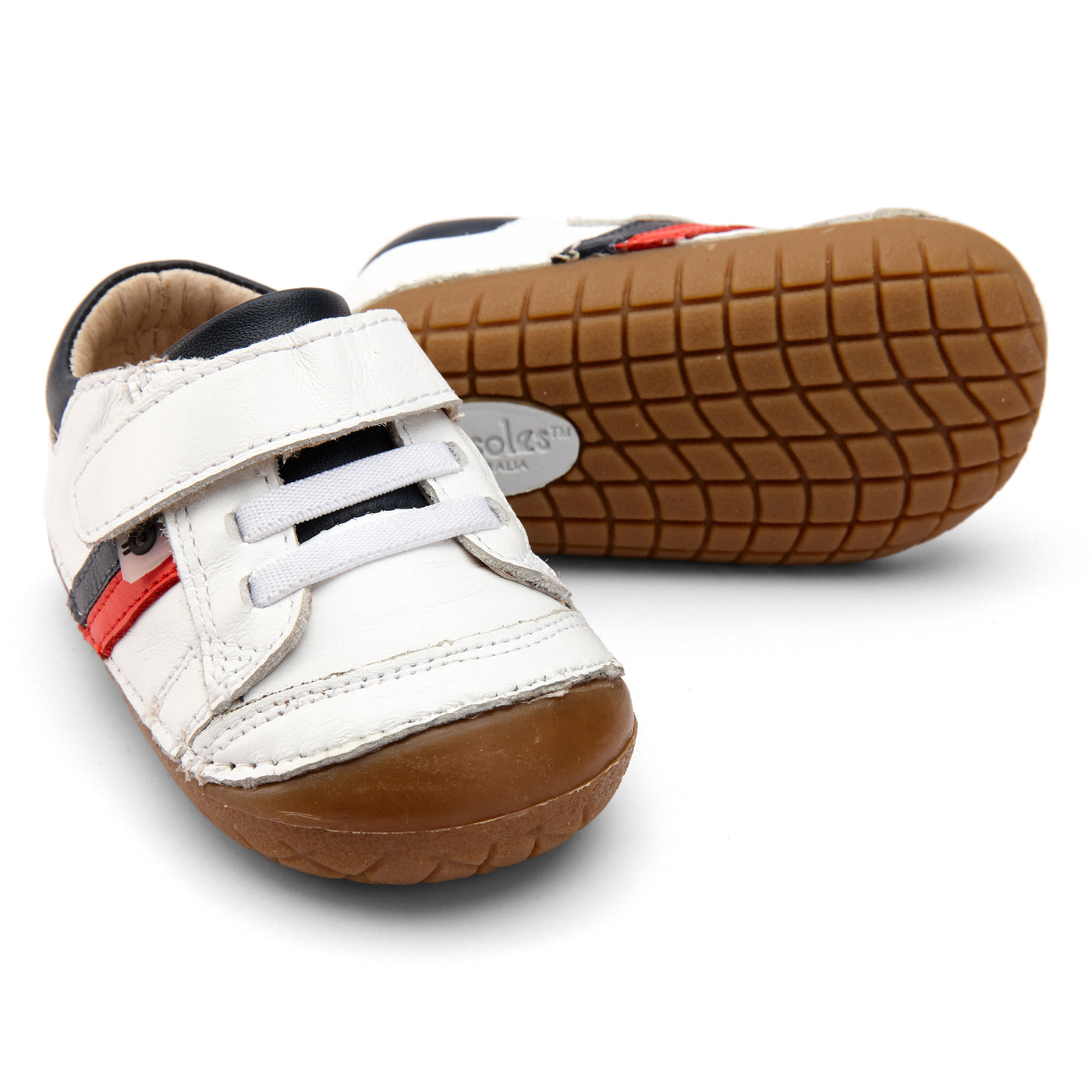Old Soles Baby Boy Shield Pave White Leather Trainers Sneakers