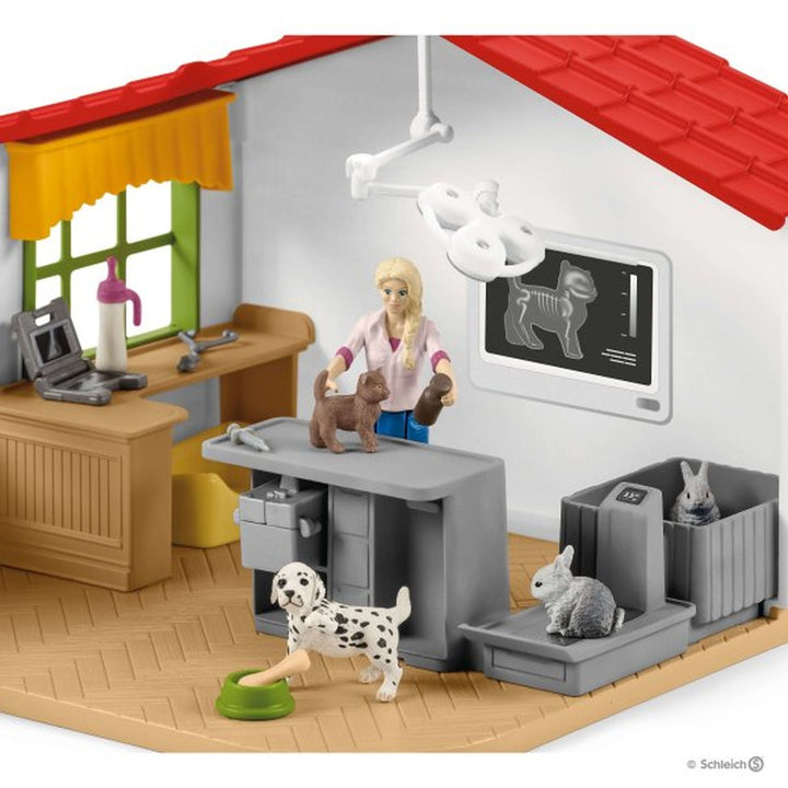 >Schleich FARM WORLD - Vet practice with pets