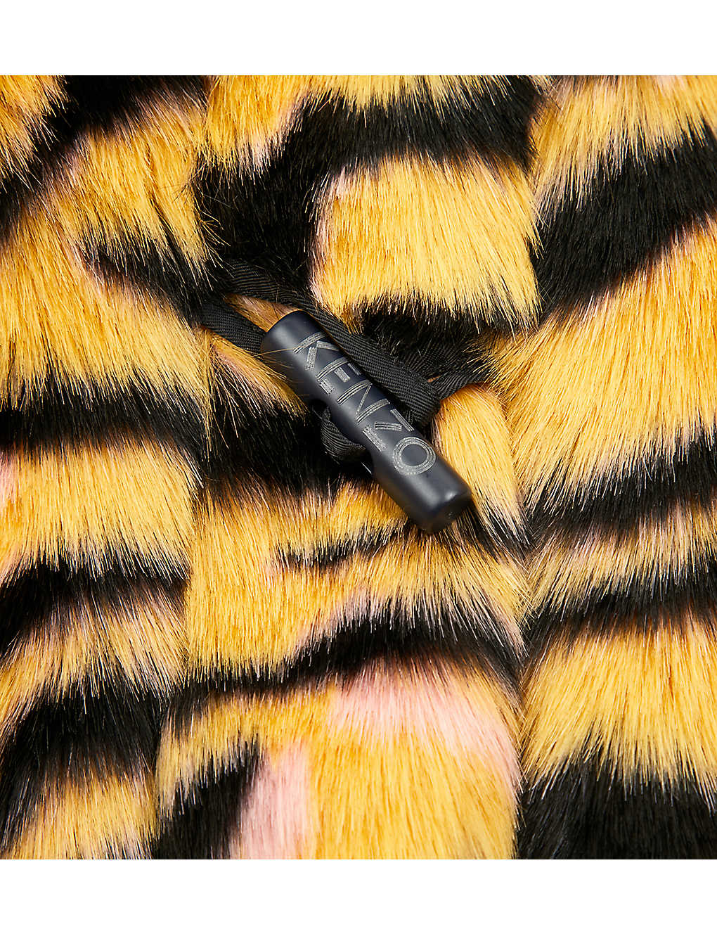 Kenzo Kids Tiger Stripe Faux-fur Coat