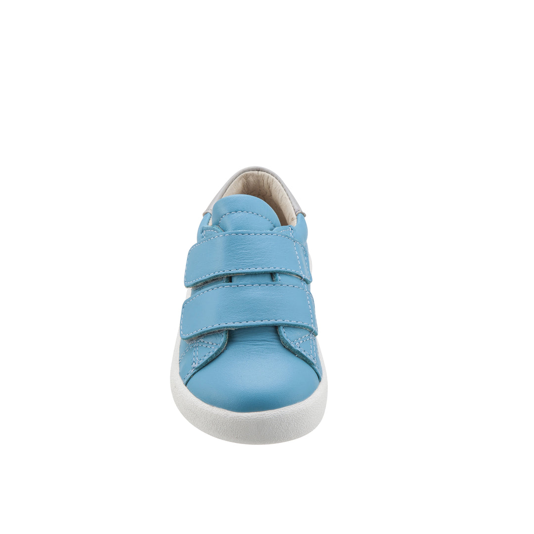 Old Soles Baby Toddy Leather Sneakers in Turquoise / Grey