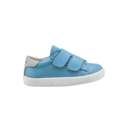 Old Soles Baby 5017 Toddy Leather Sneakers in Turquoise / Grey