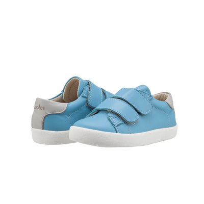 Old Soles Baby 5017 Toddy Leather Sneakers in Turquoise / Grey