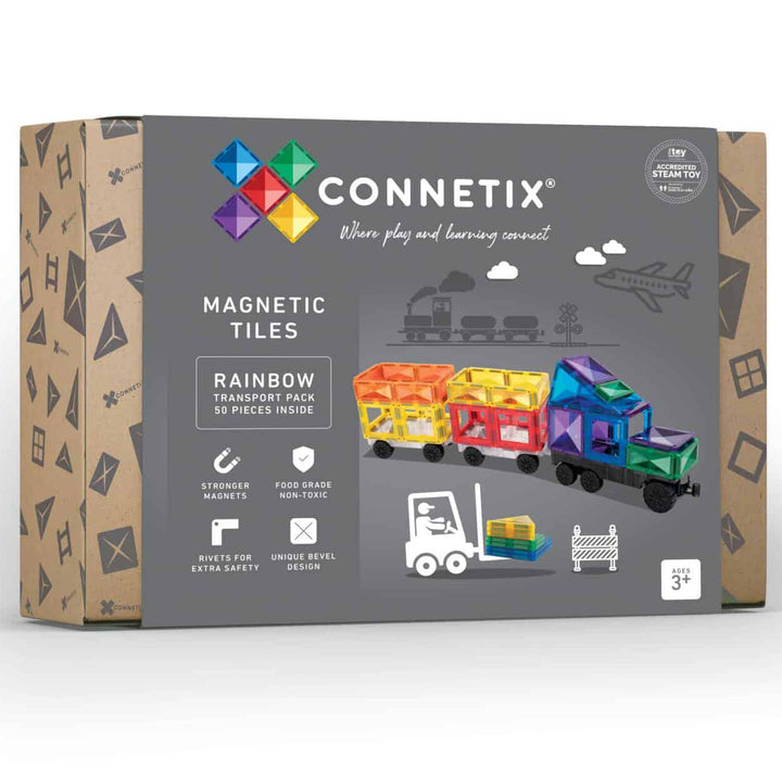 >CONNETIX Rainbow Tiles - 50 Pieces Transport Pack