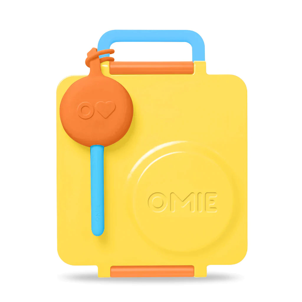 >OmieBox Lunch Box with Fork, Spoon + Pod Set (Sunshine)