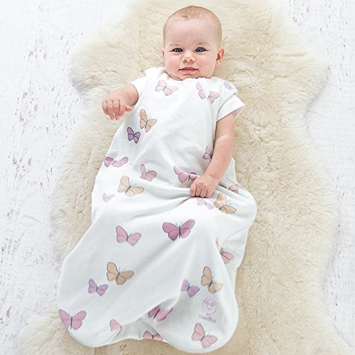 Woolino 4 Season BASIC Merino Wool Baby Sleep Bag in Butterfly