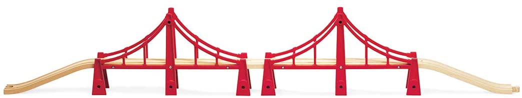 BRIO 33683 Double Suspension Bridge | 5 Piece Toy Train Accessory