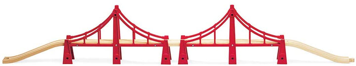 BRIO 33683 Double Suspension Bridge | 5 Piece Toy Train Accessory