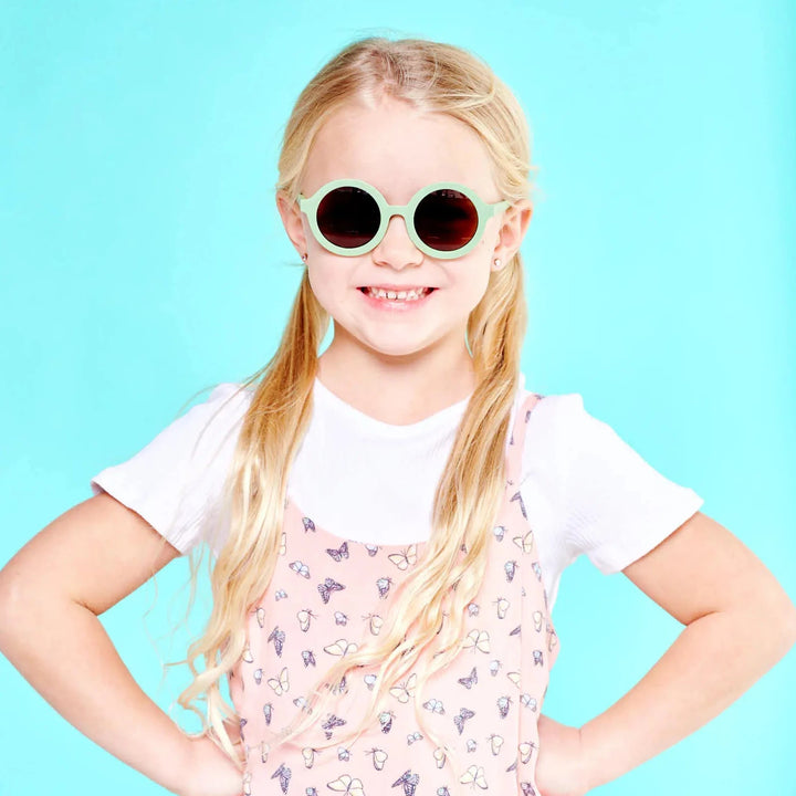 Babiators Kids Euro Round All The Rage Sage Sunglasses w/ Amber Lens
