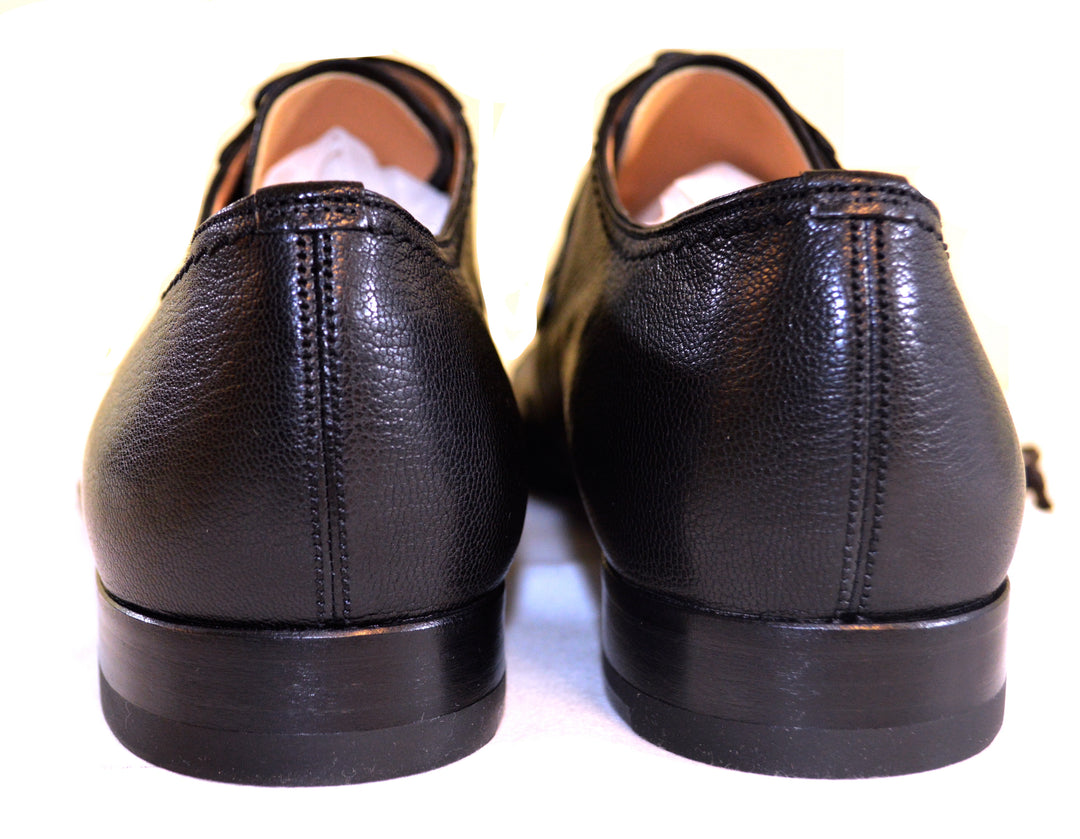 BALLY Men Dresdy/00 BLACK GOAT GRAINED Dress Shoes