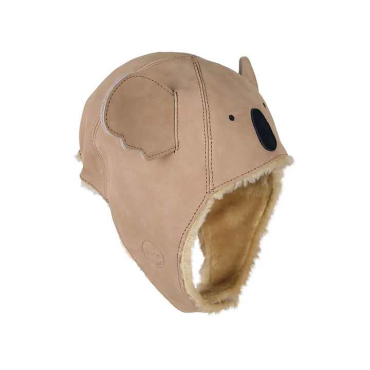 Donsje Kids KAPI Winter Leather Hat - Koala