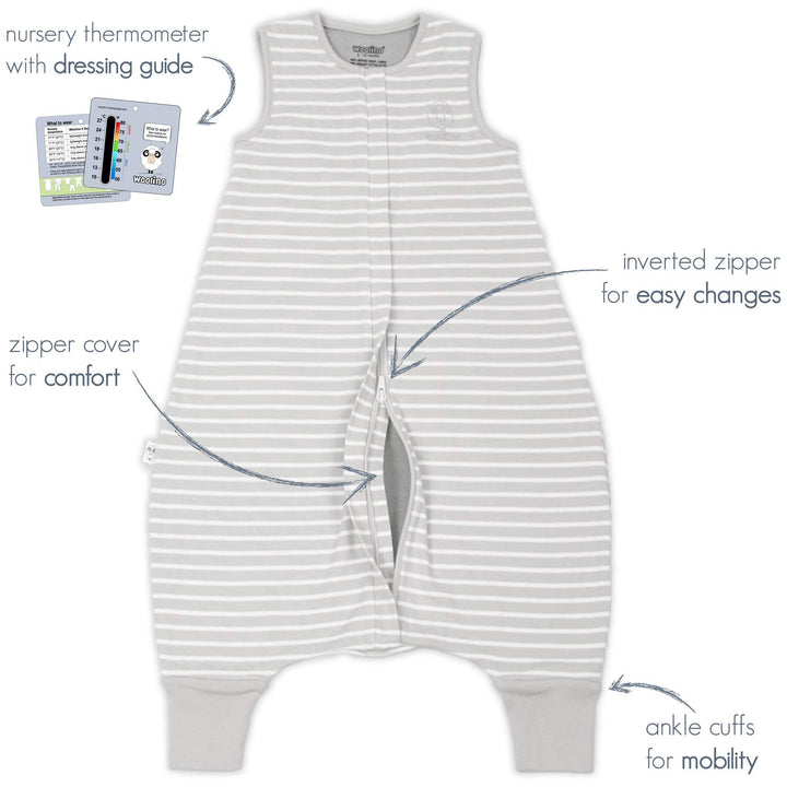>Woolino Merino Wool 4 Season Baby Sleep Bag with FEET opening - Panda