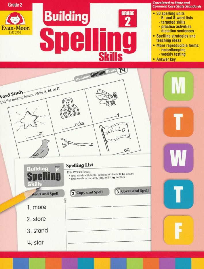 >Evan-Moor Grade 2 Building Spelling Skills