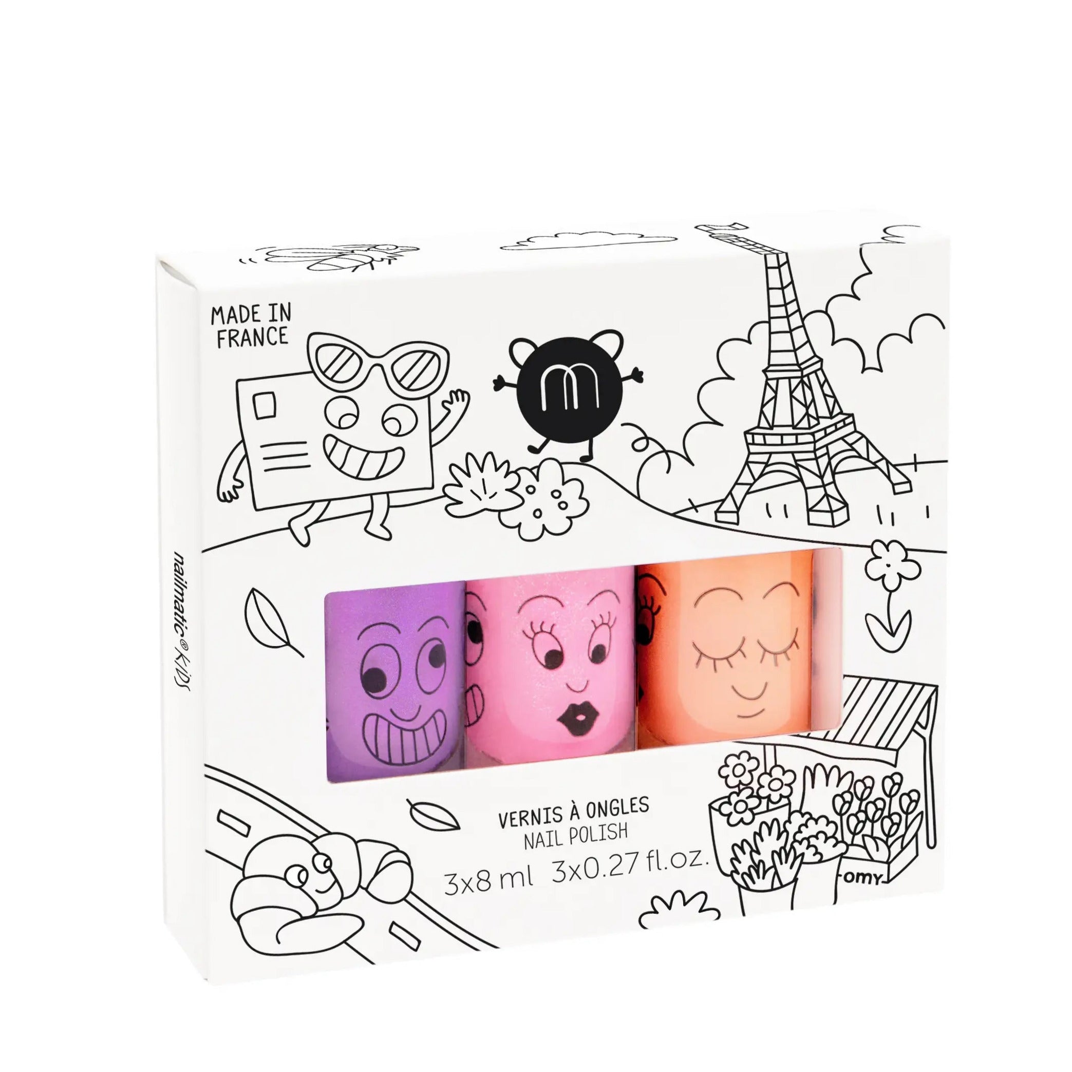 Gift Set: Blackberry Lip Gloss + Pink Nail Polish - nailmatic kids