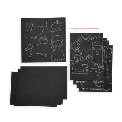 OOLY Scratch & Scribble Art Kit: Princess Garden