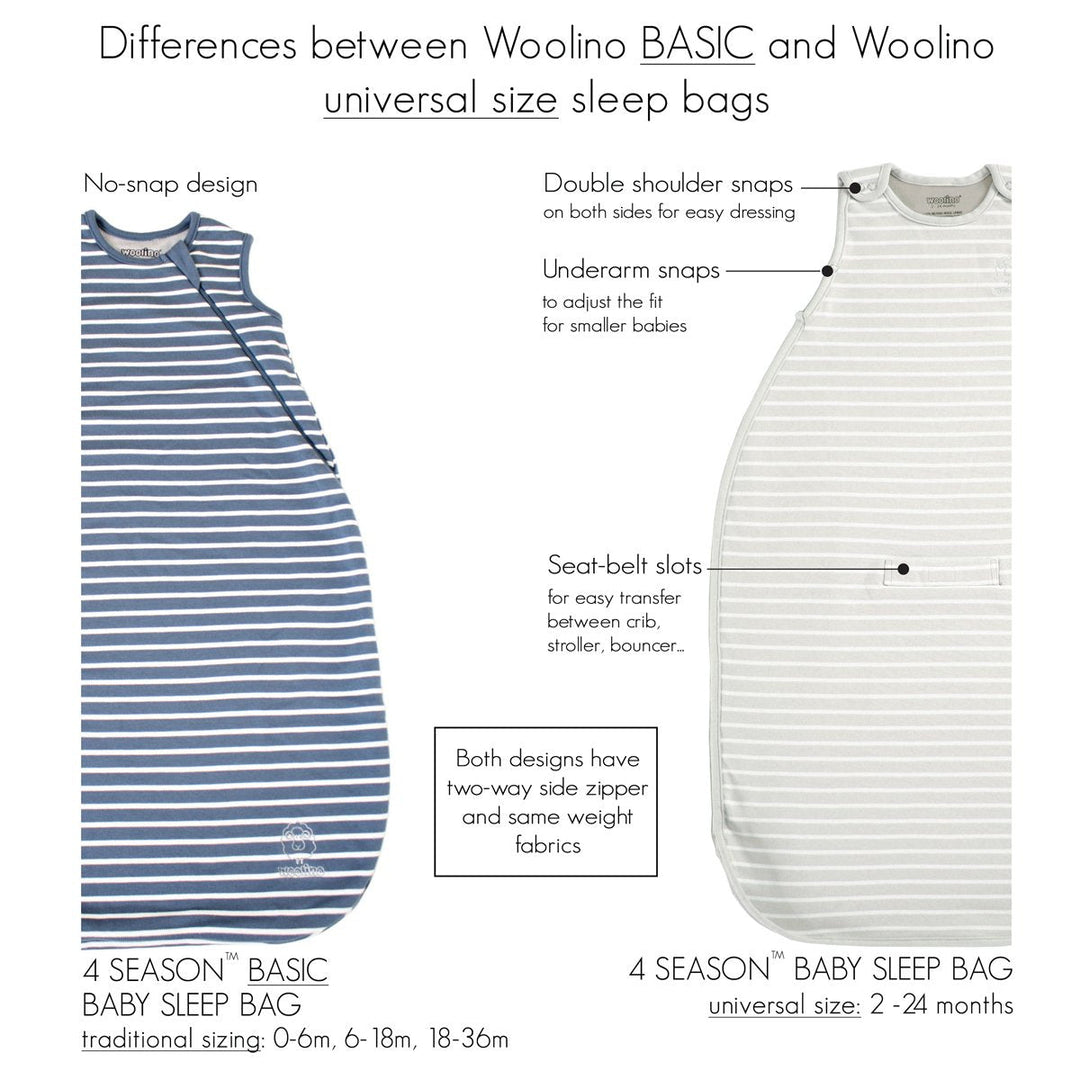 Woolino 4 Season BASIC Merino Wool Baby Sleep Bag in Panda