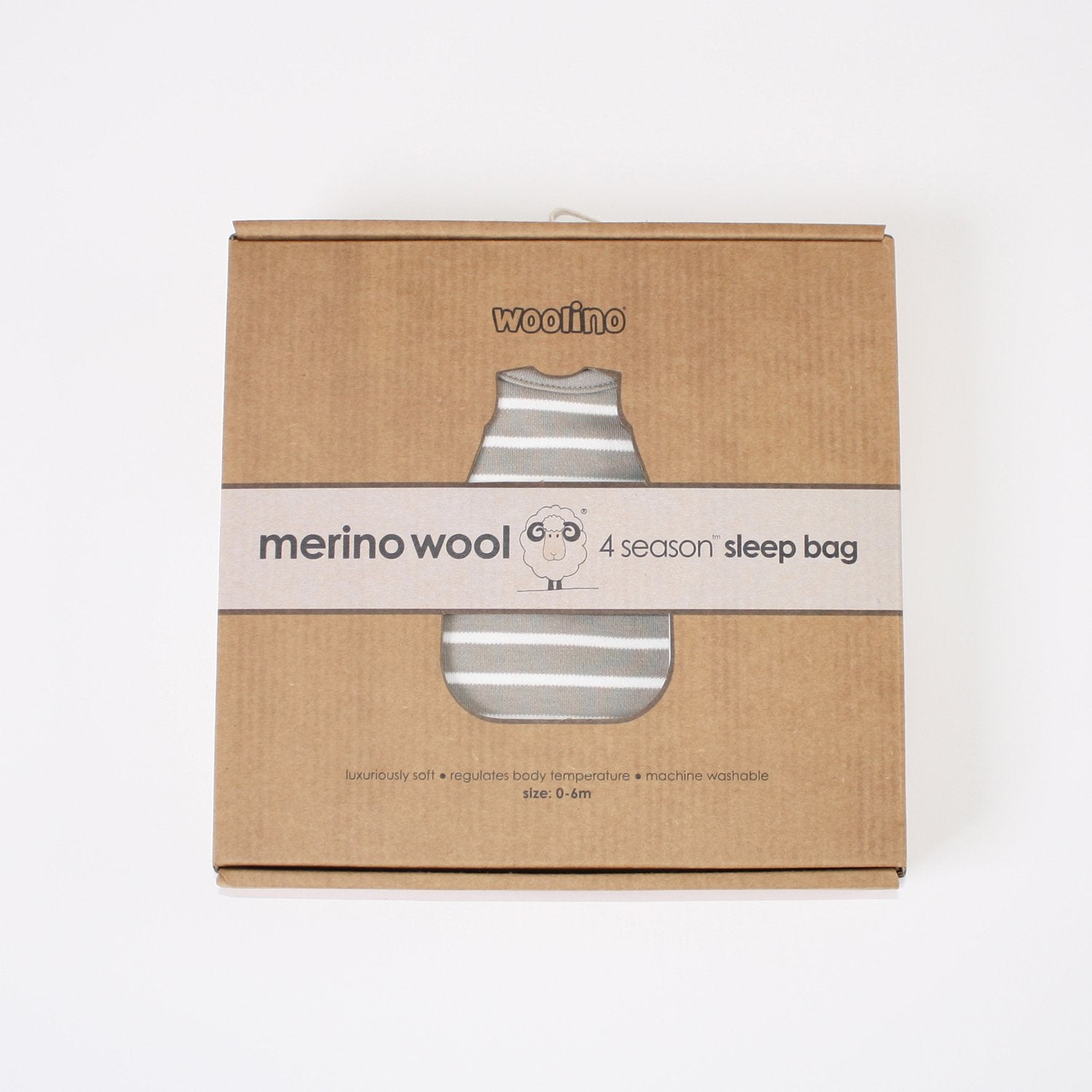 Woolino 4 Season BASIC Merino Wool Baby Sleep Bag in Birch Gray