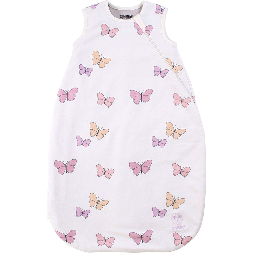 >Woolino 4 Season CLASSIC Merino Wool &amp; Organic Cotton Baby Sleep Bag - Butterfly