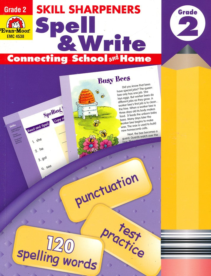 >Evan-Moor Grade 2 Skill Sharpeners Spell & Write