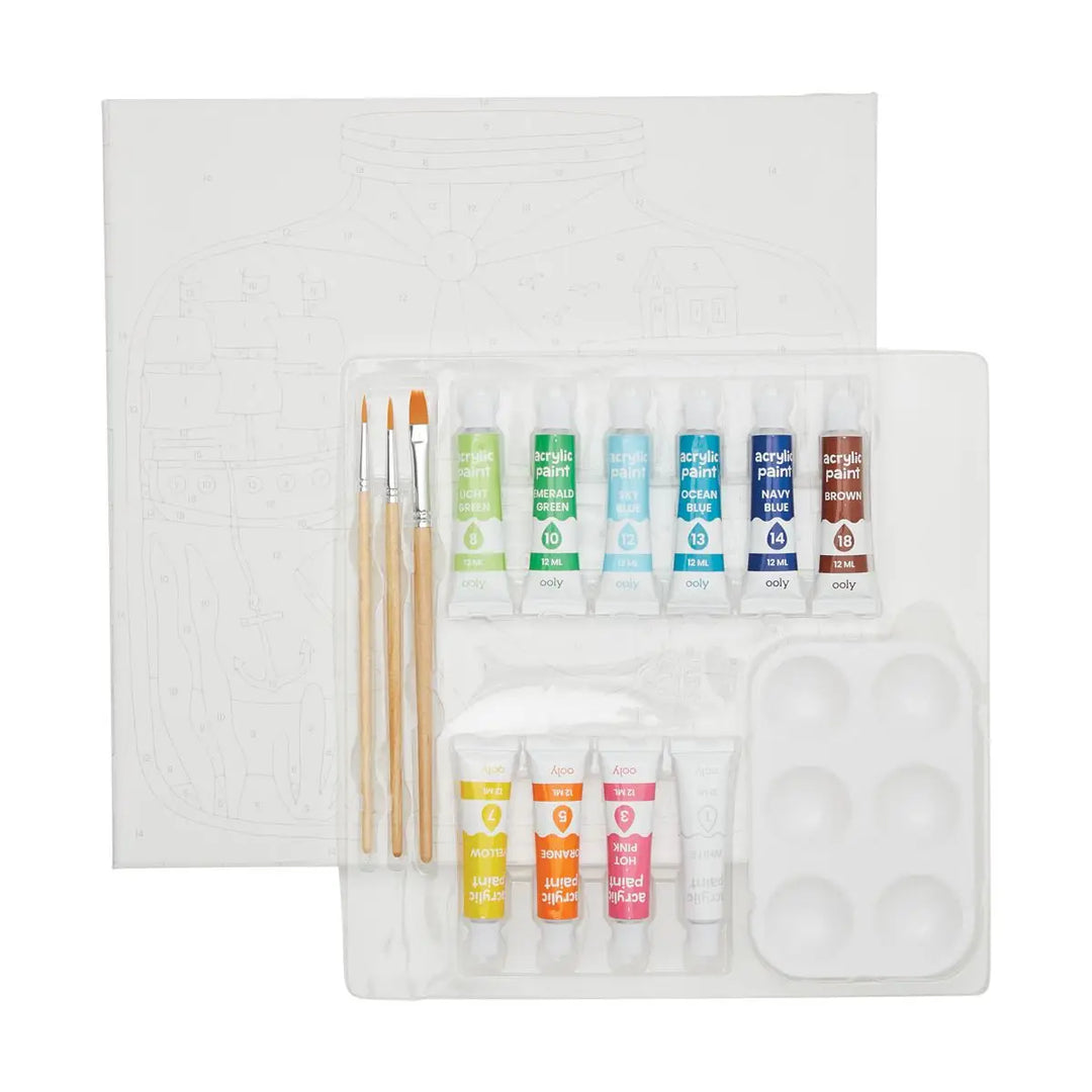 OOLY Colorific Canvas Paint By Number Kit: Tiny Treasures