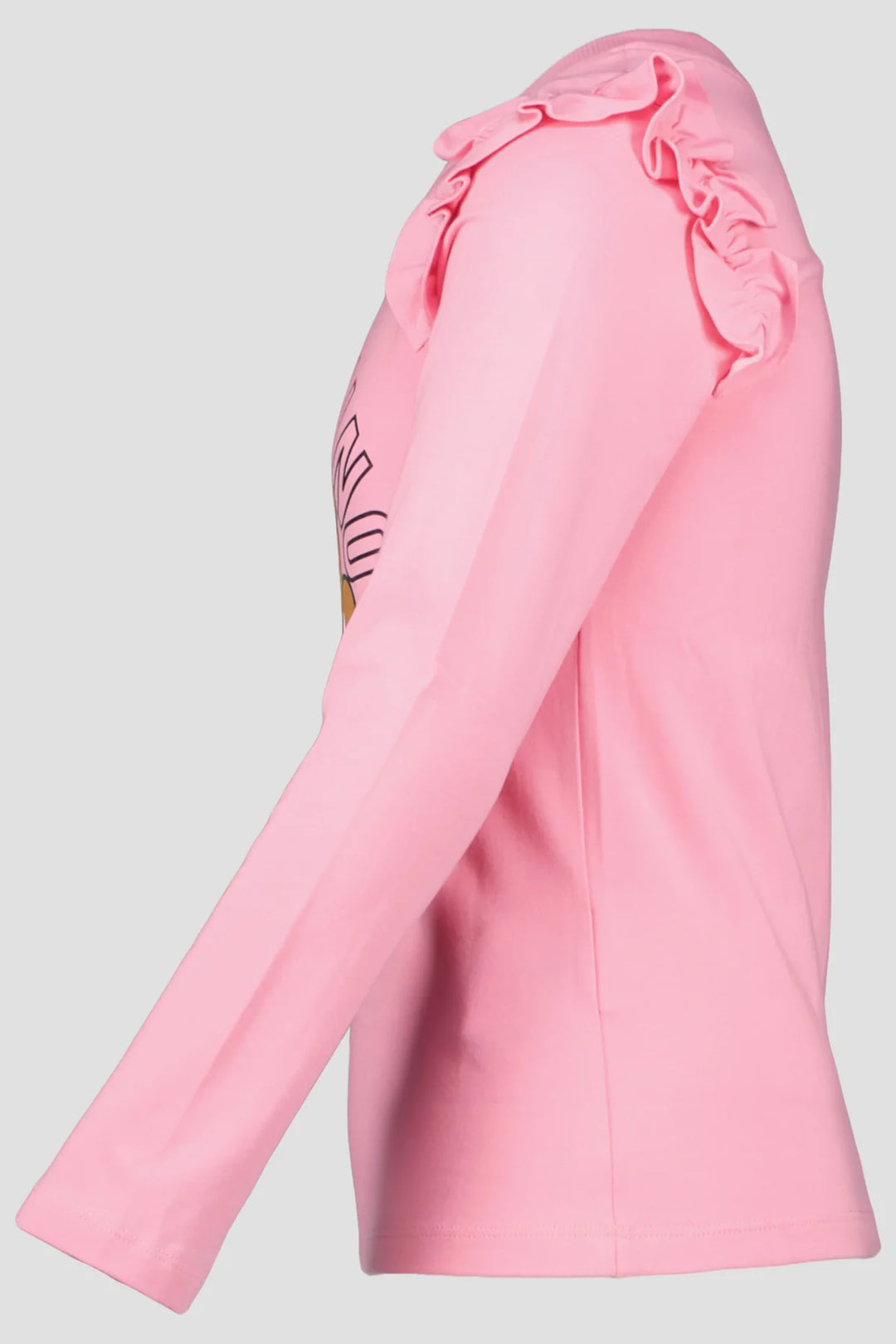 Moschino Girl RUFFLE Long Sleeve Tee - Sweet Pink
