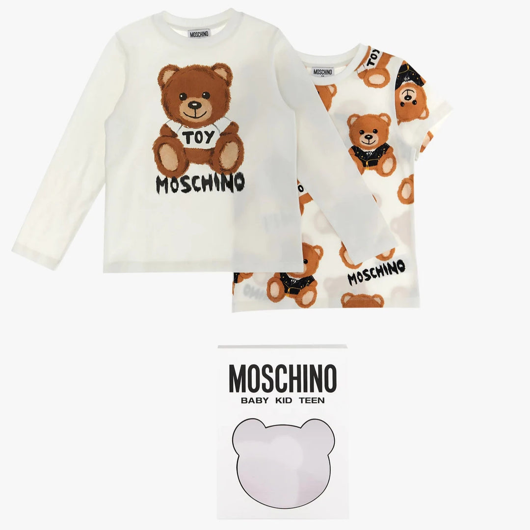 Moschino Kids Graphic and Print Toy Bear T-Shirt 2-PK Set