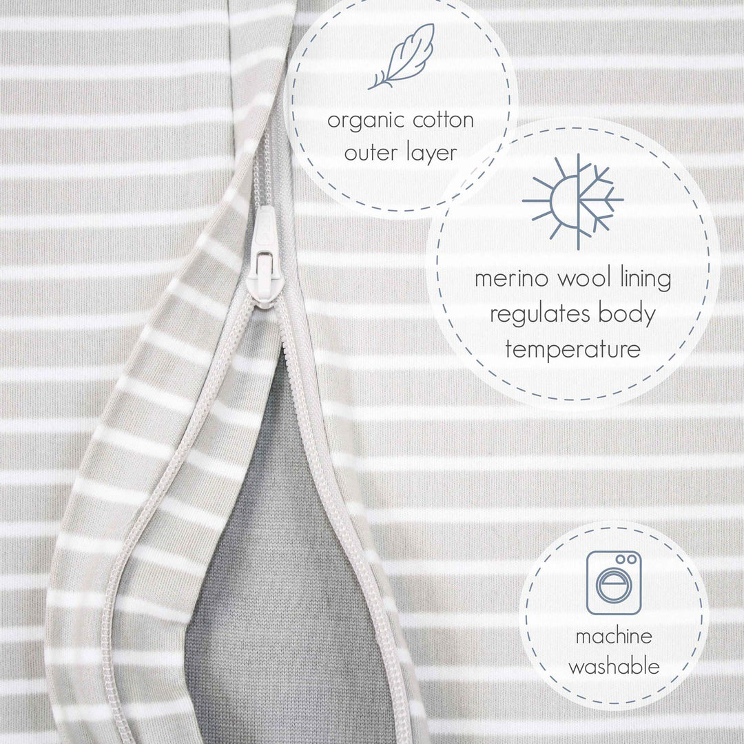 >Woolino Merino Wool 4 Season Baby Sleep Bag with FEET opening - Panda