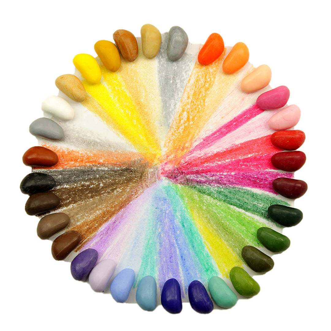 Just Rocks in a Box - 32 Colors 64 Crayons (2 of each color) – Play Planet