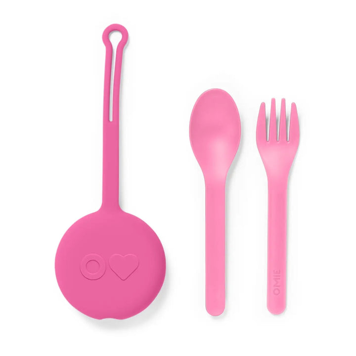 OmieBox Lunch Box Fork, Spoon + Pod Set [5-color]