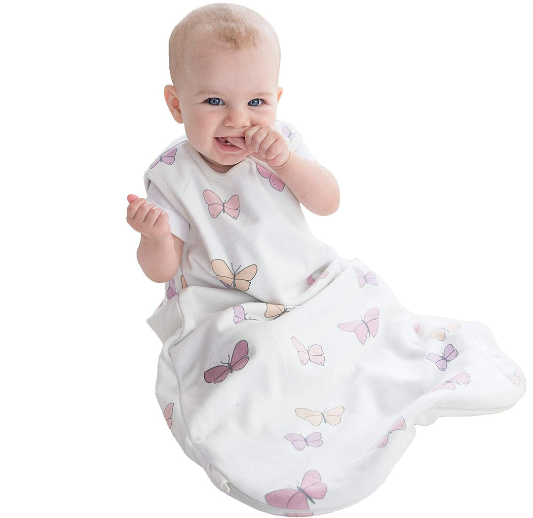 Woolino 4 Season BASIC Merino Wool Baby Sleep Bag in Butterfly