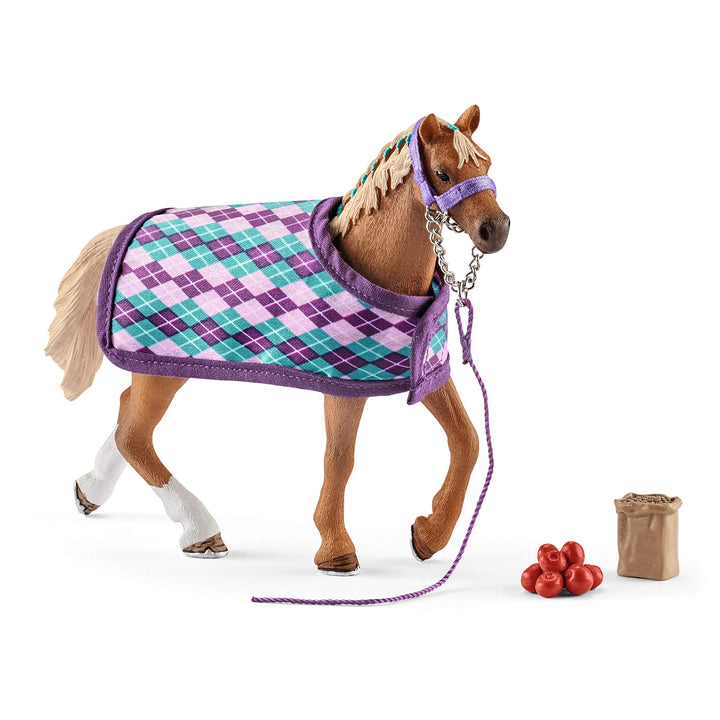 >Schleich HORSE CLUB - English Thoroughbred with blanket