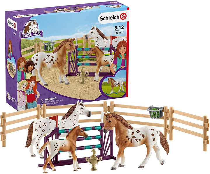 >Schleich FARM WORLD - Lisa's tournament training with Appaloosas