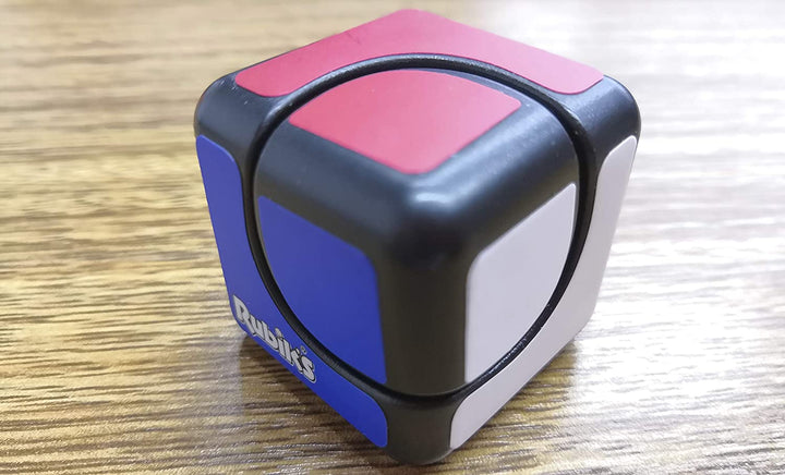 Rubik's Spin Cubelet 2" Fidget EDC Toy For Home/Travel, High Speed Bearing, Fast Fidgeting Spinner To Improve Focus, Relieve Stress & Anxiety - Pocket-Size for Adult & Kids 14+
