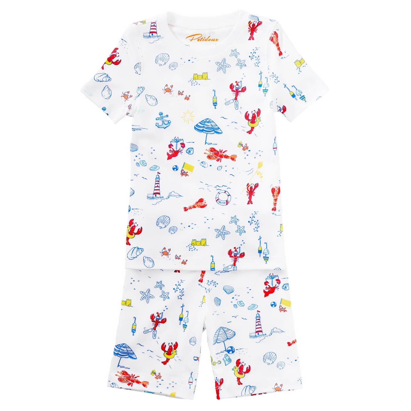 Petidoux Lobsters on Vacation Short Sleeve Summer Pajamas Mom