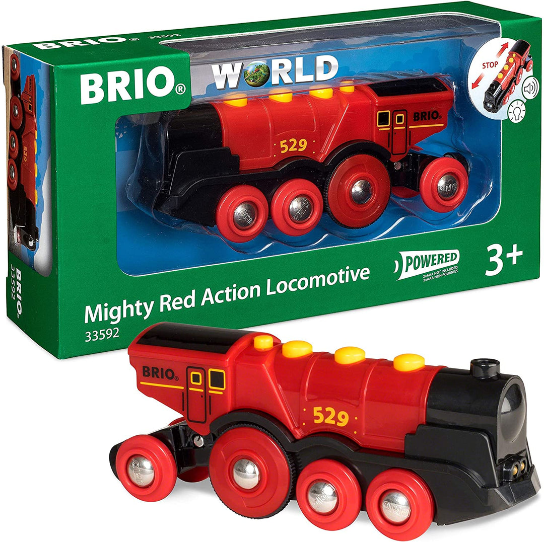 BRIO 33592 Mighty Red Action Locomotive Ages 3+ – Mom Loves Me