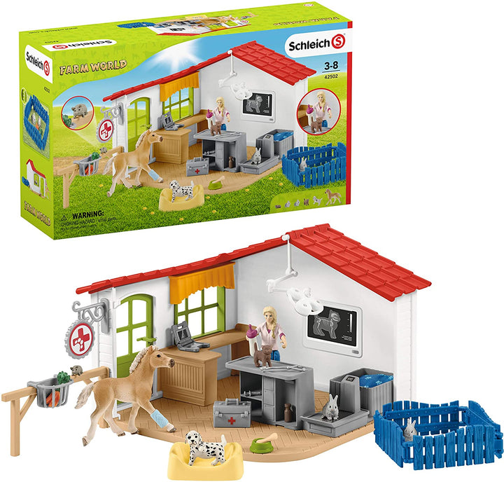 >Schleich FARM WORLD - Vet practice with pets