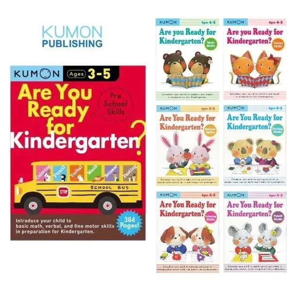 >KUMON Grade  PreK-K Are You Ready for Kindergarten? Workbooks Age 3-5