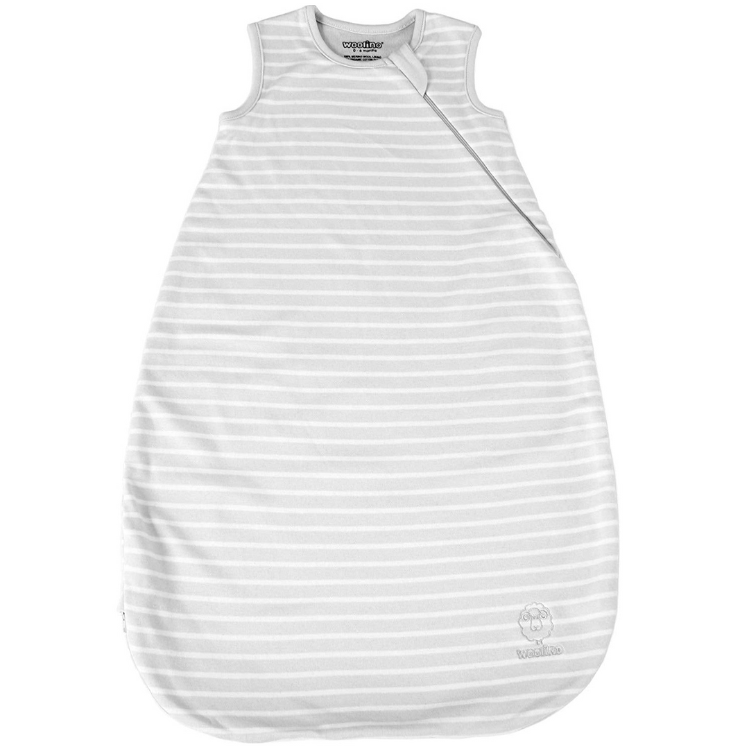 >Woolino 4 Season CLASSIC Merino Wool &amp; Organic Cotton Baby Sleep Bag - Birch Gray