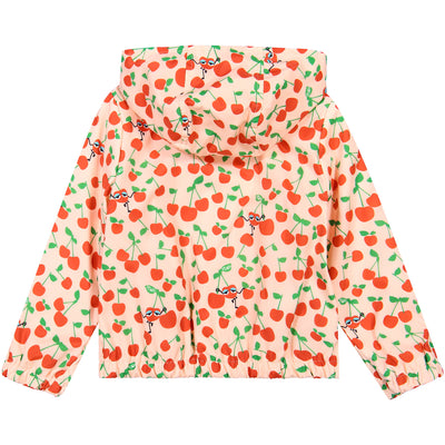 Fendi Kids Girls Cherry Monster Print Windbreaker Jacket in Pink