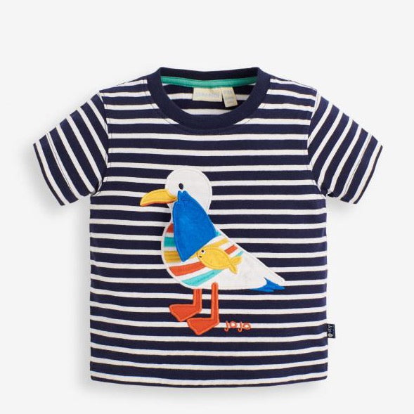 Jojo Maman Bebe Kids Seagull Applique T-Shirt
